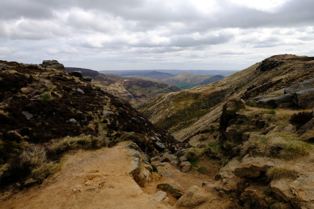 View of Win Hill and Lose Hill from Kinder Scout
